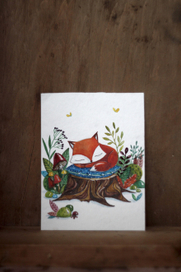 Спящий лисенок