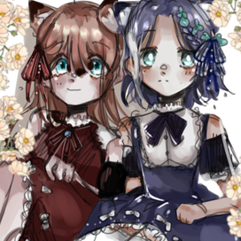 Малышка Амо и её подруга 