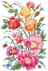 розы и пионы