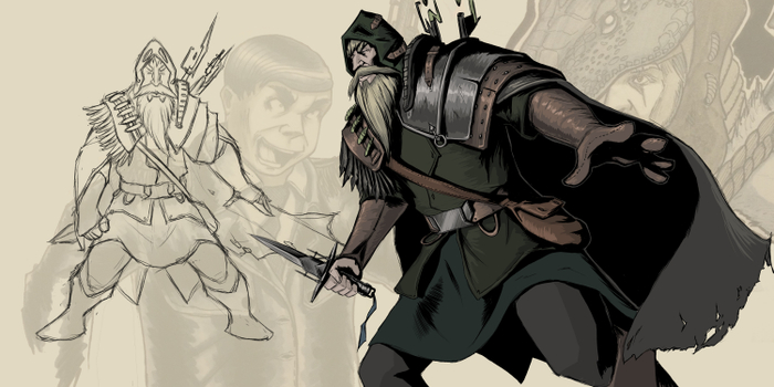 TS Набросок: Алхимик-ворон