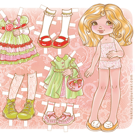 Бумажная кукла "Кружевная Тася"