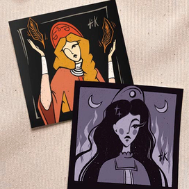  Мерч с иллюстрацией "Колдунья"