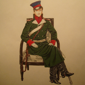 ОБЕР-ОФИЦЕр ЯМБУРГСКОГО УЛАНСКОГО ПОЛКА, 1813-1814 ГГ.