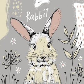 Детский постер с зайцем