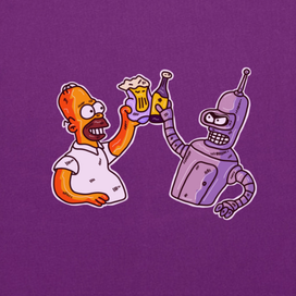 Гомер и Бендер