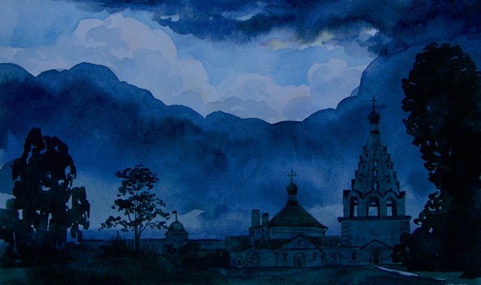 в монастыре