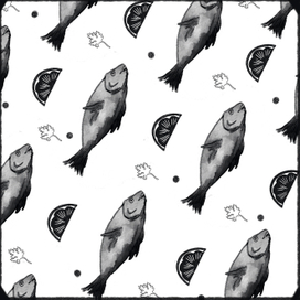 Жареная рыба с лимоном и петрушкой