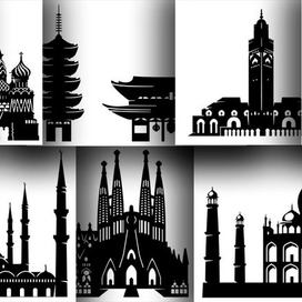 Силуэты для лазерной резки для ресторана