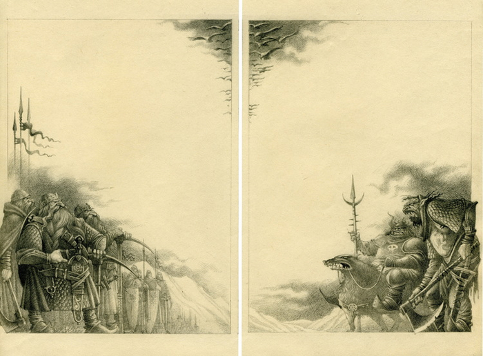 ДЖОН РОНАЛЬД РУЭЛ ТОЛКИН "ХОББИТ" ИЛЛЮСТРАЦИЯ.