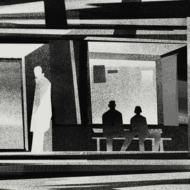 на остановке