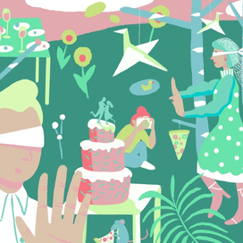 Series of illustrations for journal articles