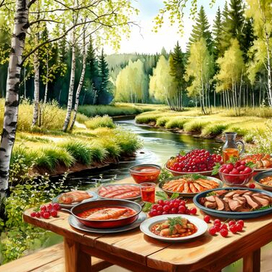 Ужин у реки