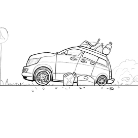 Машина туристов