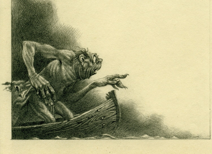 ДЖОН РОНАЛЬД РУЭЛ ТОЛКИН "ХОББИТ" ИЛЛЮСТРАЦИЯ.