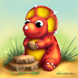 Серия работ «Динозаврики»