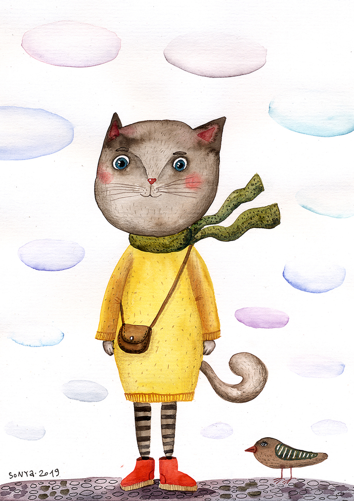 Мисс Китти в платье-свитере 🐱