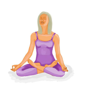 Девушка на йоге