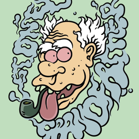 дед надымил