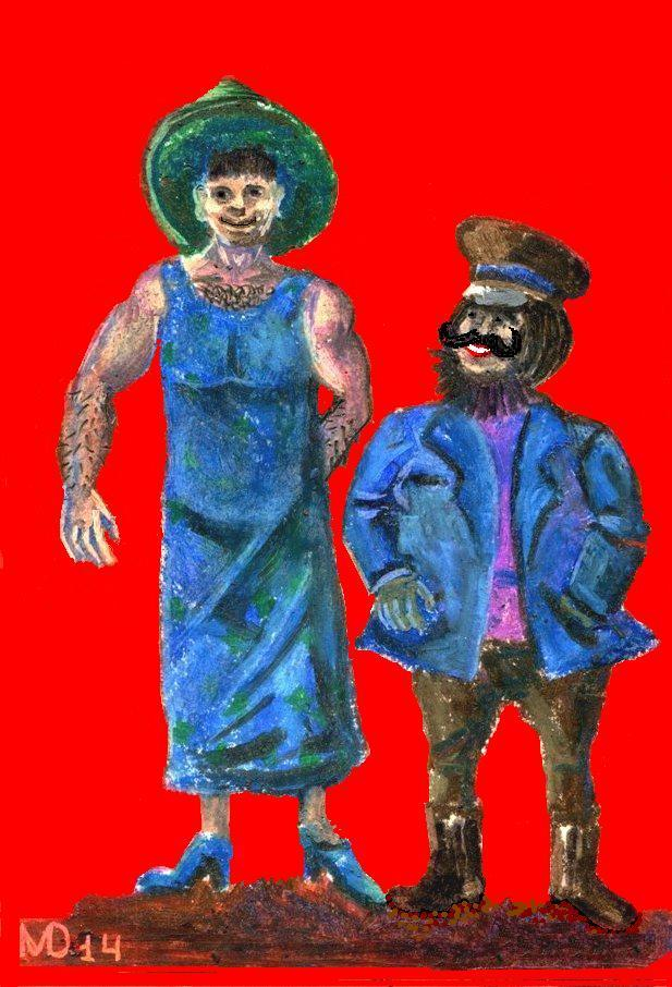 Ряженые на свадьбе.