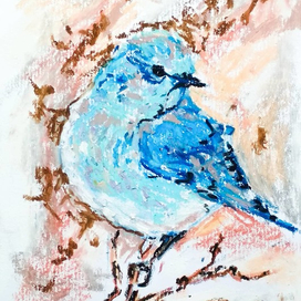 Голубая птичка