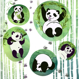 Забавные панды