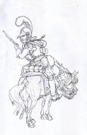 Карабинер на крестьянской лошадке. Россия, 1812-й г.