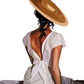 Летняя женственнаЯ иллюстрация