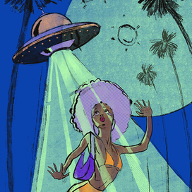 Иллюстрация в стиле старого комикса