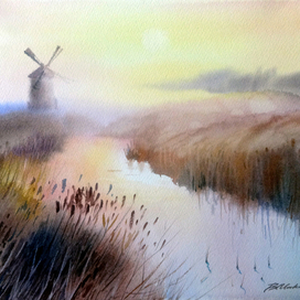 Пастораль в легких красках рассвета.