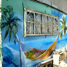 Роспись дачного домика