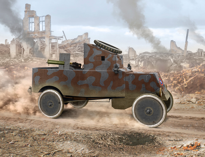 Ford T armoured car (box art for ICM)
