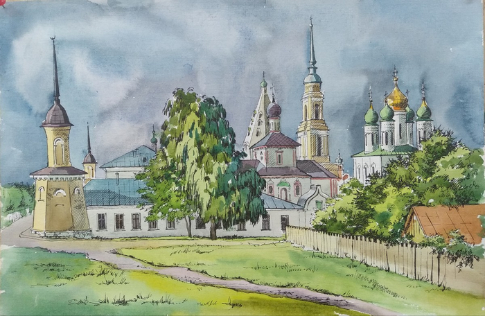 Пасмурный день в Коломенском кремле