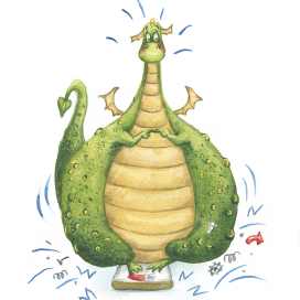 Новогодняя иллюстрация дракон