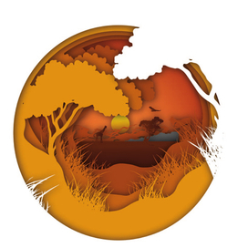 Иллюстрация в стиле Paper Cut