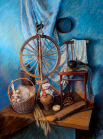 натюрморт с прялкой