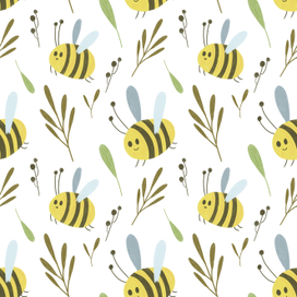 Паттерн с пчелками