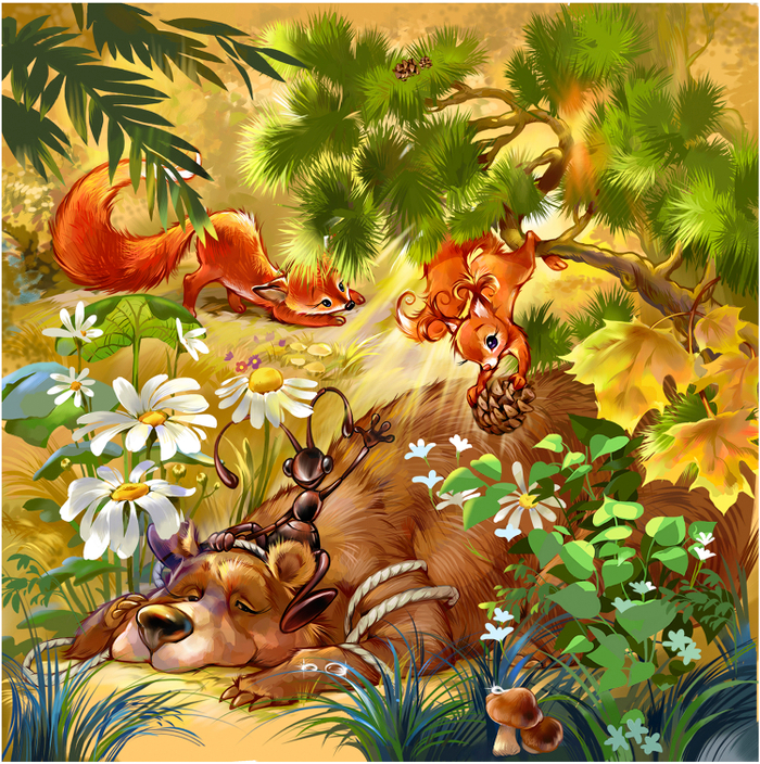 Иллюстрация  к книге о животных