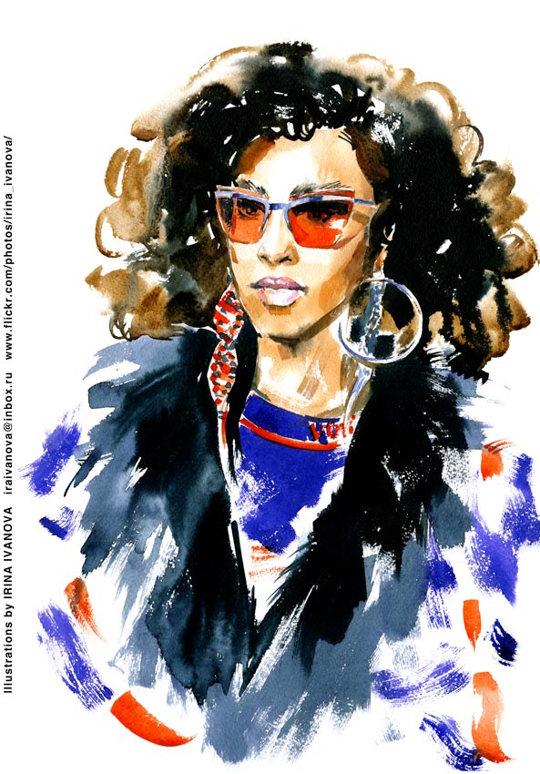 портрет девушки в солнцезащитных очках