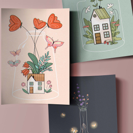 Иллюстрации для открыток