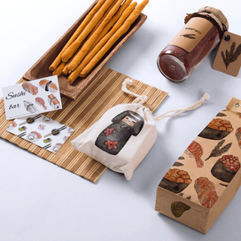 Фирменный стиль для кафе СУШИ