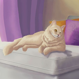 кот отдыхает