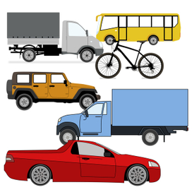 Городской транспорт. Векторный рисунок