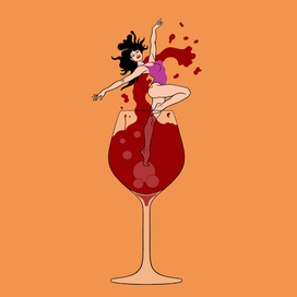 Вино 1. Постер. Векторная графика. Работа сделана в Adobe Photoshop.