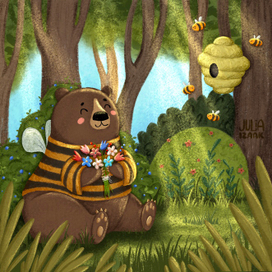 Мишка и пчёлы 🐝 