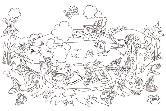 Логопедическая раскраска. Борщ