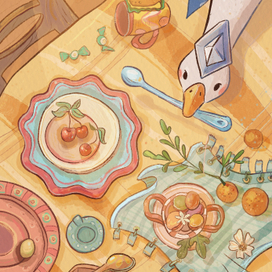 гусёнок Федор для бренда домашнего уюта