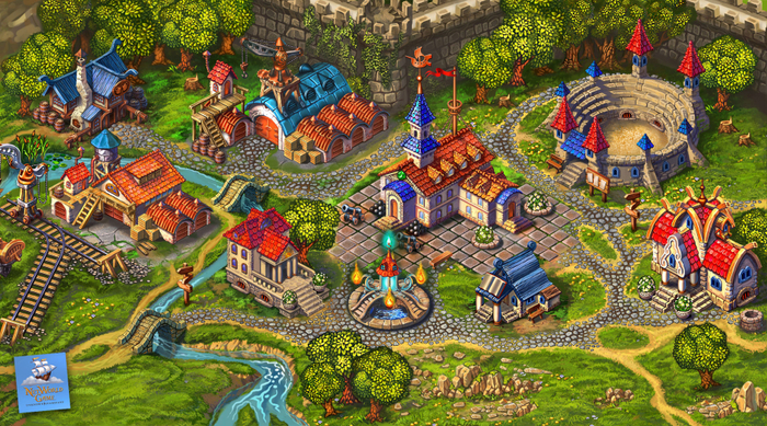 Мультяшная серия - городок 2.