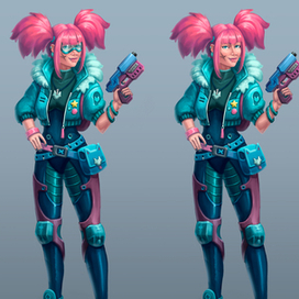 Sci-Fi Concept character - security service's tester PingBrain