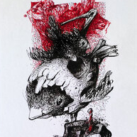 Tотемные птицы в красном настроении...