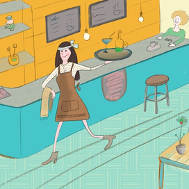 Официантка